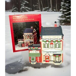 Dickens Collectables Rose & Crown Hotel & Pub 1993 Porcelain House 7x5” In box